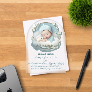 Babydusche für Wertvolle Baby Acryleinladungen