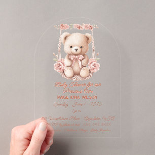 Babydusche für Wertvolles Baby Girl Acryleinladungen