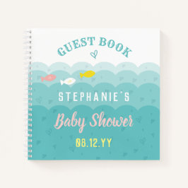 Babydusche Gästebuch Niedlich Whimsical Ocean Fish Notizbuch