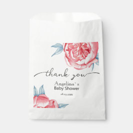 Babydusche Gefälligkeitstaschen Wasserfarbenpeonys Geschenktütchen