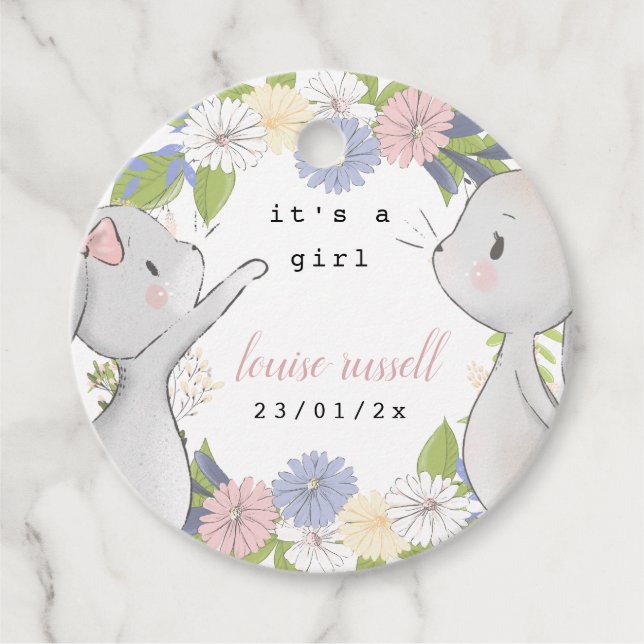 Babydusche Geschenkanhänger (Vorderseite)