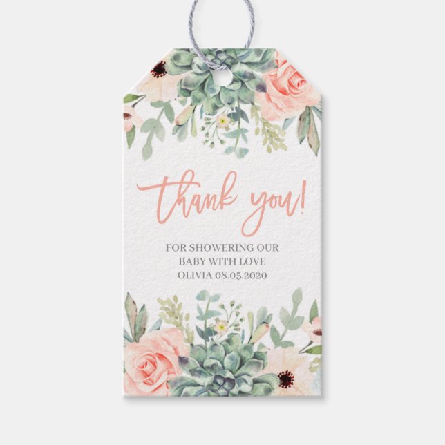 Babydusche Geschenkanhänger (Vorderseite)