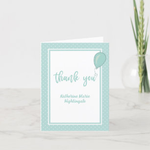 Babydusche Geschlecht neutrales Foto Pastel Green Dankeskarte