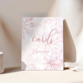 Babydusche Girl Pink Snowflake Karten und Geschenk Poster