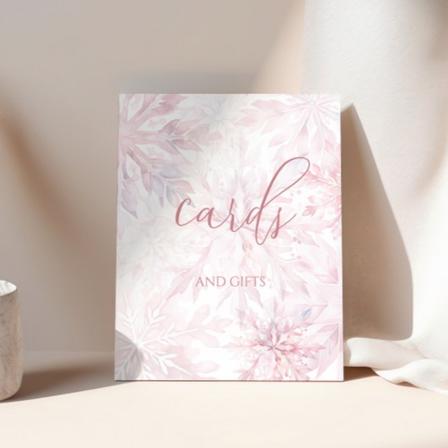 Babydusche Girl Pink Snowflake Karten und Geschenk Poster (Von Creator hochgeladen)