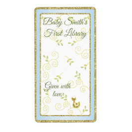 Babydusche "Gold Bird" Buchzeichen Sheet 8/Blue