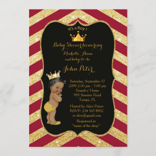 Babydusche, goldene Zickzack Chivalry, Gold Einladung