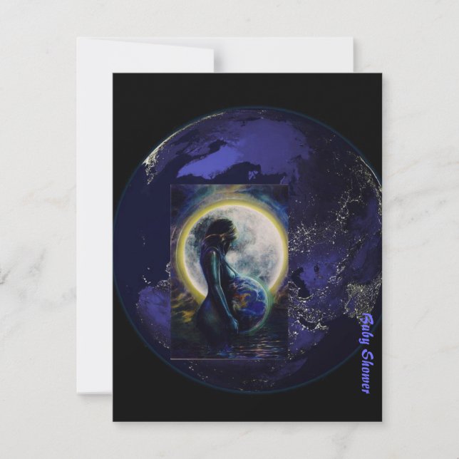 Babydusche Gothic Einladung (Vorderseite)