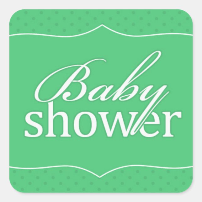 Babydusche Grüne Aufkleber (Vorderseite)