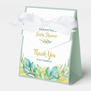 Babydusche Grüne Eukalyptus Blätter Olive Geschenkschachtel