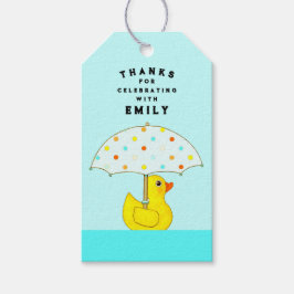Babydusche Gummi Ducky Lieblings-Geschenkmarken Geschenkanhänger