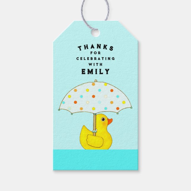 Babydusche Gummi Ducky Lieblings-Geschenkmarken Geschenkanhänger (Vorderseite)