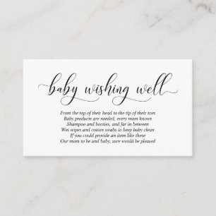 Babydusche, gutes Wohnen, moderne schwarze Schrift Begleitkarte