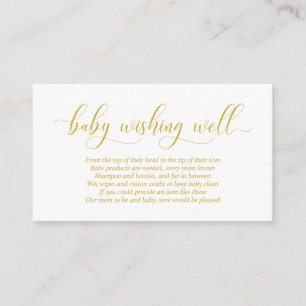 Babydusche, gutes Wohnen, modernes Gold Script Begleitkarte