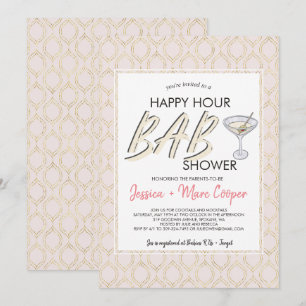 Babydusche  Happy Hour Card Einladung