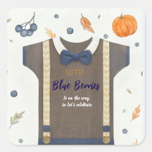 Babydusche Herbstkrampf Quadratischer Aufkleber
