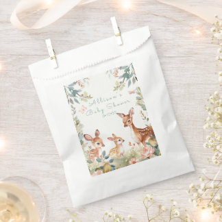 Babydusche Hirschwald Blume Geschenktütchen
