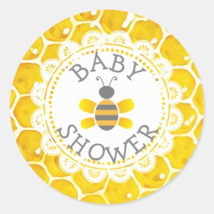 Babydusche Honeybee Themed Honeycomb Stickers