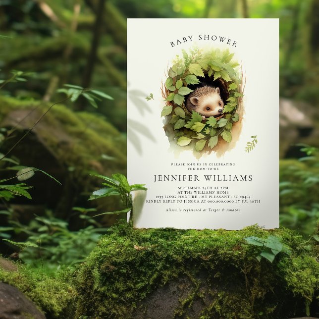 Babydusche Igel Wasserfarben Einladung (Von Creator hochgeladen)