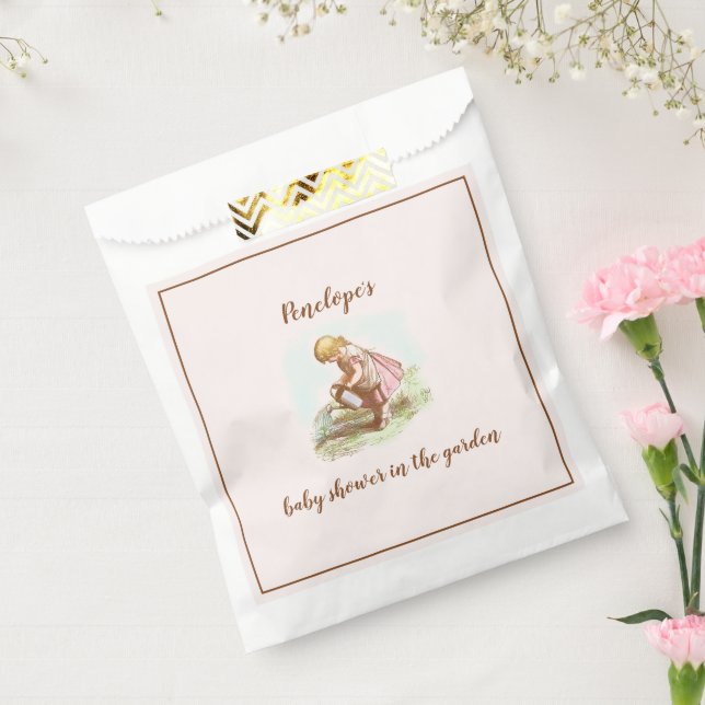 Babydusche im Garten Vintages Kind Geschenktütchen (Versiegelt)
