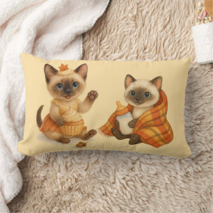 Babydusche im Herbst für Katzenliebhaber Lendenkissen