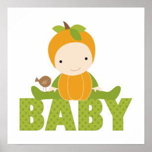 Babydusche im Herbst-Zeichen Poster
