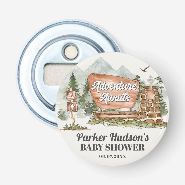 Babydusche im Nationalpark - Gastgeschenke Flaschenöffner (Vorderseite)