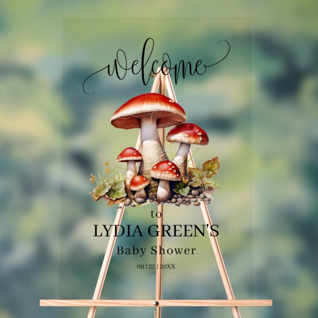 Babydusche im Zimmer, Herbstdusche Acrylschild (Neutral)