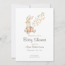 Babydusche in Aquarell mit Babybunny Einladung