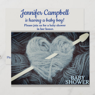 Babydusche in Herzform Einladung