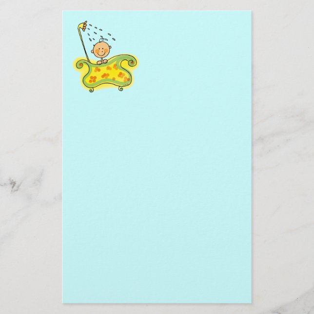 Babydusche (Junge) Briefpapier (Vorderseite)