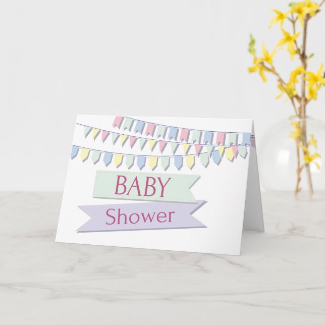 Babydusche Karte (Gelbe Blume)