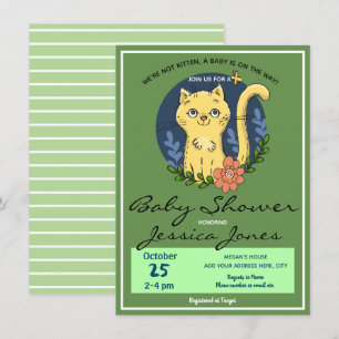 Babydusche Katzenküche Niedlich Einladung