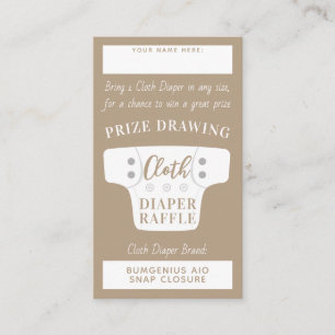 Babydusche Kleidung Windeln Raffle Tickets Taupe T Begleitkarte