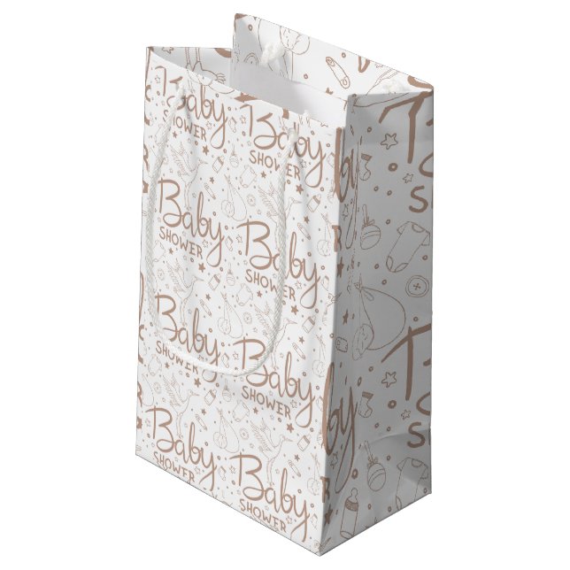 Babydusche Kleine Geschenktüte (Rückseite Schrägansicht)