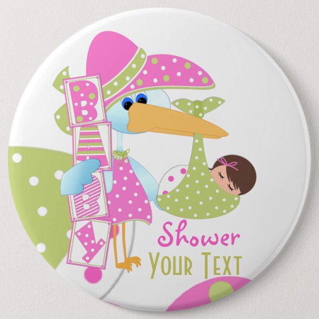 Babydusche + Knopf Button (Vorderseite)