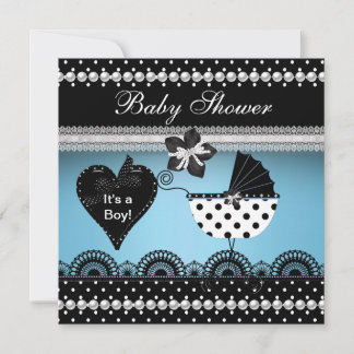 Babydusche lädt Jungen und Mädchen Niedlich ein Einladung
