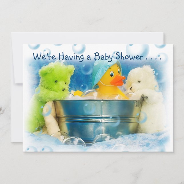 Babydusche lädt mit Umschlägen ein Einladung (Vorderseite)