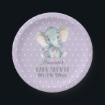 Babydusche Lila Papierplatte Pappteller<br><div class="desc">Babydusche Lila Papierplatte</div>