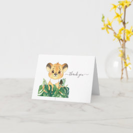 Babydusche Lion Jungle Wasserfarbkarte Karte