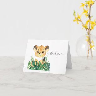 Babydusche Lion Jungle Wasserfarbkarte Karte