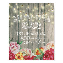 Babydusche MAMA-OSA BAR Zeichen Blume Holz Leuchte