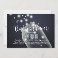 Babydusche Mason Jar & Fireflies Sommernacht