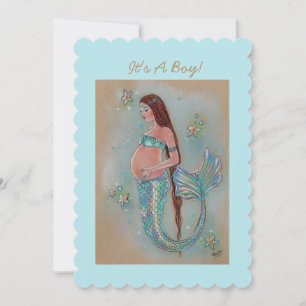Babydusche Meerjungfrau Einladungen von Renee Lavo