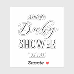 Babydusche Minimalistische Kalligrafie Aufkleber