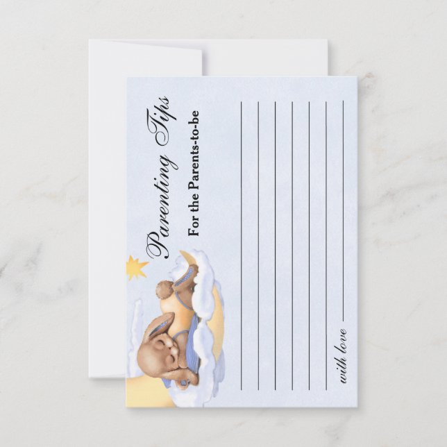 Babydusche mit Antwortkarte. RSVP Karte (Vorderseite)