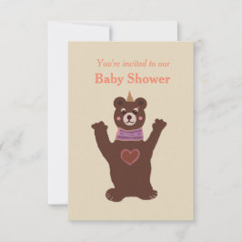 Babydusche mit Bärenbezug Einladung