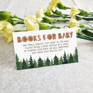 Babydusche mit Buchungsanfrage für Woodland Begleitkarte