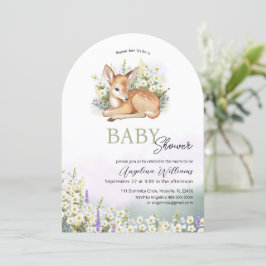Babydusche mit einer hübschen Gartenanlage. Einladung