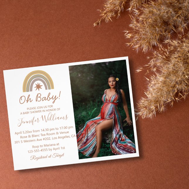 Babydusche mit minimaler Foto Flyer (Von Creator hochgeladen)